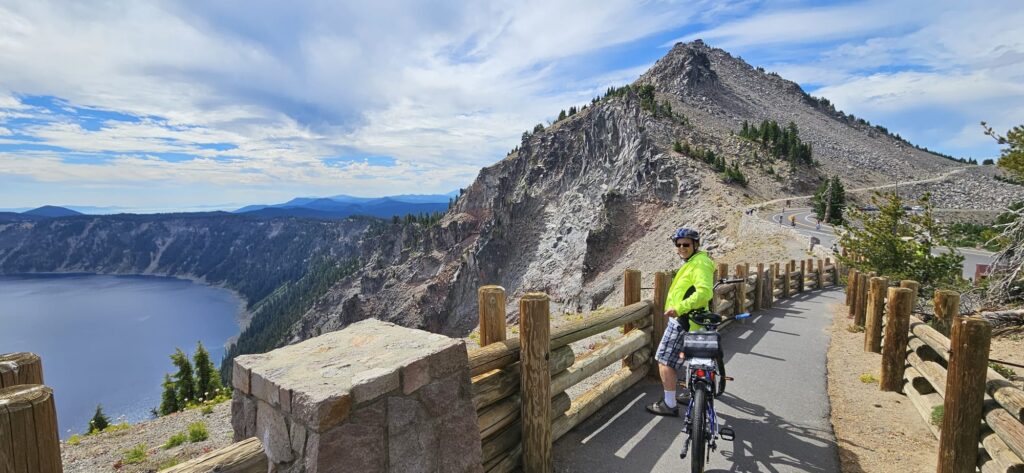 Overlook with TandemEZ Bicycle Crater Lake National Park